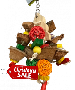 Parrot-Supplies Coconut & Wicker Monster Parrot Toy